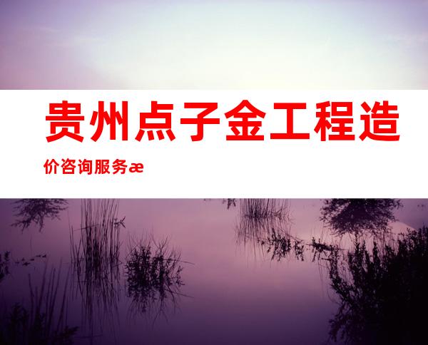 贵州点子金工程造价咨询服务有限公司